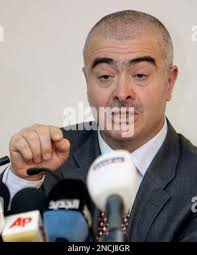 Ziad Aziz, son of Tariq Aziz, the former Iraqi foreign minister and  highest-ranking Christian in Saddam Hussein's regime, speaks during a press  conference in Beirut, Lebanon, Monday, Dec. 6, 2010. Aziz said