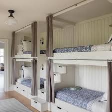 Built In Bunk Beds With Curtains On Rails Bunk Beds Built In Cool Bunk Beds Bunk Bed Designs