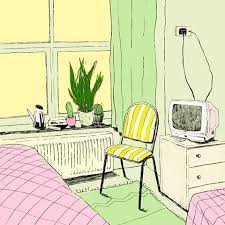 A Little Color Study And Fullfilment Of Plant Drawing Needs Drawing Atmosphere Illustration Interiors Int Plant Drawing Room With Plants Plant Aesthetic