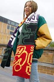 Iets Frans Spliced Knitted Scarf Strickschal Urban Outfitters Stricken