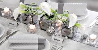 Exklusive Tischdekoration Zur Silberhochzeit Tischdeko Shop De Silberne Hochzeit Silberhochzeit Tischdekoration