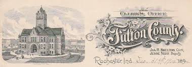 1900 Letter From The Fulton County Clerk S Office In Rochester Indiana Rochester Indiana Fulton County Rochester