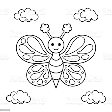 Kleurplaat Met Een Vlinder Vector Illustratie Stockvectorkunst En Meer Beelden Van Boek Istock