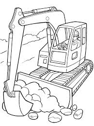 Alles kan worden meegenomen, zoals speelgoed, hooi of zand. Kleurplaat Graafmachine Leukekleurplaten Nl