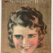 My Sunshine Rose 1920 Rolf Armstrong Vintage Sheet Music Beautiful  Lithograph