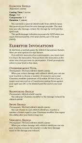 Eldritch Shield A Defensive Cantrip For Warlocks Plus Invocations To Add To It Unearthedarcana