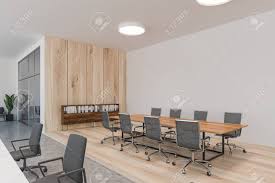 Oval table wooden base i: Corner Of Stylish Meeting Room With White And Wooden Walls Wooden Stock Photo Picture And Royalty Free Image Image 130600485