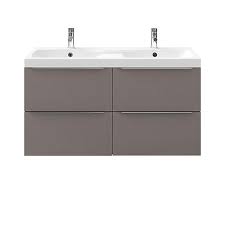 En safety fr sécurité de sicherheit rus es seguridad pt segurança garantía este producto está garantizado durante 10. Meuble Sous Vasque A Suspendre Goodhome Imandra Gris Taupe 120 Cm Plan Vasque Mila Castorama