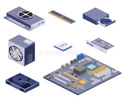 Computer hardware includes the physical parts of a computer, such as the case, central processing unit (cpu), monitor, mouse, keyboard, computer data storage, graphics card, sound card. Isometric Computer Parts Stock Illustrations 387 Isometric Computer Parts Stock Illustrations Vectors Clipart Dreamstime