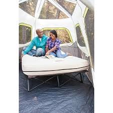 Inflatable Camping Bed Queen Size Air Mattress Steel Frame Cot Electric Pump New Coleman Camping Cot Camping Bed Air Mattress Camping