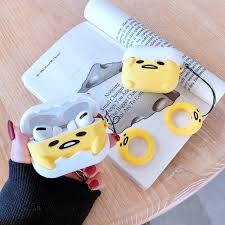 Wireless Earphone Case For Airpods 3 Soft Silicone Cute Cartoon Gudetama Egg Case For Airpod Pro With Finger Ring Grip On In 2020 Airpod Pro Earphone Case Airpods Pro