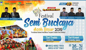 Pemerintah aceh yang diprakarsai oleh dinas pendidikan dayah aceh akan meluncurkan logo dan maskot musabaqah qiraatil kutub mqk tingkat provinsi aceh tahun 2019. Disdikbud Aceh Besar Akan Gelar Festival Seni Budaya