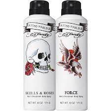Tattoo Parlour By Ed Hardy Body Spray For Men Gift Set 6 Oz 2 Count Body Spray Deodorant Spray Deodorant