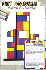 Composition 10 by piet mondrian. Mondrian Art Activity For Kids Free Template Little Bins For Little Hands