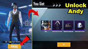How To Unlock Andy Character Free Pubg Mobile Pubg Mobile Get Andy Character Free Youtube
