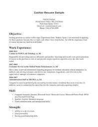 cashier resume sample resume examples