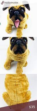 Melissa Doug Large Realistic Pug Plush Wrinkles Pugs Pug Toy Pet Toys