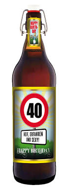 Die lebenserwartung bei der geburt gibt das alter an, das die neugeborenen eines bestimmten jahrgangs durchschnittlich erreichen würden, wenn die altersspezifische mortalität künftig konstant bleibt. 40 Jahre 1 Liter Flasche Mit Edlem Pils Bierundmehr De Biergeschenke Onlineshop