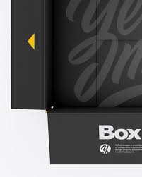 Download Opened Paper Box Mockup In Box Mockups On Yellow Images Object Mockups PSD Mockup Templates