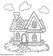 House pictures for kids coloring pages are a fun way for kids of all ages to develop creativity, focus, motor skills and color recognition. Old House Coloring Vector Photo Free Trial Bigstock