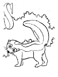 Educational paper game for preschool children. Printable Skunk Coloring Pages Coloringme Com