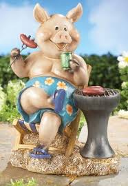 Carefully crafted to model the complete nutrition a guinea pig would find in its natural environment. Pigging Out Summer Barbecue Grilling Pig Garden Statue Garden Figurines Pig Decor Garden Statues