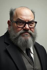 a professor with sun glasses and a black beard and short