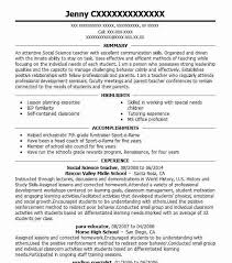 As a teacher, give more attention to details because so much is expected from you. Social Science Teacher Resume Example Teacher Resumes Livecareer
