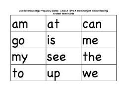 Jan Richardson High Frequency Words Levels A G Student