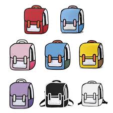 Gedung coklat dengan dua ilustrasi pensil pelangi taman kanak. Fashion Unisex 2d Gambar Ransel Lucu Tas Sekolah Kartun Komik Tas Untuk Remaja Gadis Anak Laki Laki Daypack Ransel Perjalanan Tas Tas Sekolah Aliexpress