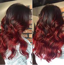 18 Striking Red Ombre Hair Ideas Popular Haircuts Red Ombre Hair Long Hair Styles Curly Hair Styles