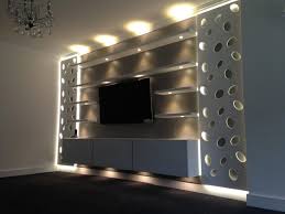 Features solid acacia wood body and legs, and spacious storage units with slatted sliding doors that present a mosaic design when overlapped. Contemporary Living Room Tv Unit Contemporary West Midlands Houzz