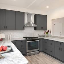 Here's our ikea painted kitchen cabinets for our custom kitchen nook on an open wall. Nuvo Earl Grey Cabinet Paint Kit Giani Inc