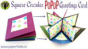 Touch device users, explore by touch or with swipe gestures. How To Make A Square Circular Popup Greeting Card Paper Craft Tutorial Paper Crafts Cards Greeting Cards Diy Paper Craft Tutorials