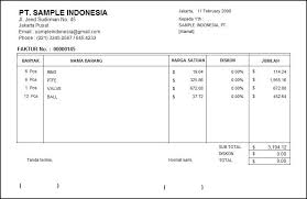Contoh Faktur Penjualan Akuntansi Nama