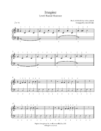 Free sheet music preview of imagine for piano solo by john lennon. Imagine By John Lennon Piano Sheet Music Rookie Level
