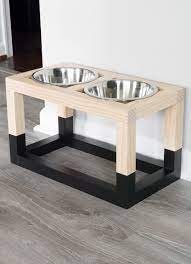 Diy Raised Dog Feeder Free Build Plans Diy Dog Food Stand Dog Bowl Stand Diy Dog Stuff Dog Bowls