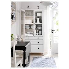 1 x hemnes open wardrobe article no: Hemnes Glass Door Cabinet With 3 Drawers White Stain 90x197 Cm Ikea