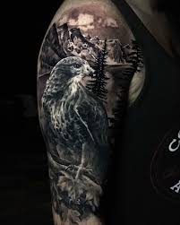 Bird Of Prey Tattoo Sleeve Eagle Tattoo By Ash Higham Rapture Tattoo Manchester Eagle Tattoo Animal Sleeve Tattoo Wolf Tattoo Sleeve