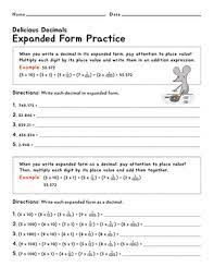 Expanded Form Worksheet Education Com