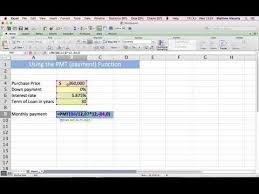 How To Use Excel Pmt Function To Calculate Loan Payments Youtube