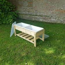 Double Handmade Wooden Sand And Water Or Mud Sensory Play Table Garden Sandpit Sand Pits For Kids Sand And Water Table Sand Pit