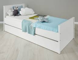 Jugendbett Ole In Weiss Set Mit Bettkasten Gastebett Funktionsbett 2x 90x200 Cm Ebay Merax polsterbett, bettgestell 90 x 200 cm, einzelbett aus leinen mit latterost stauraum, geposlteres bett mit dekoknöpfen kopfteil. trendteam