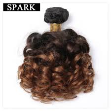 Spark Bouncy Curly Hair Weaving 3 Tone Ombre Hair Bundles