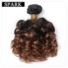 spark bouncy curly hair weaving 3 tone ombre hair bundles