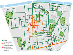La zone verte, la zone orange et la zone rouge. Stationnement Ville De Clichy