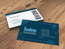 Modify and design your business card by using different fonts, photo effects, stickers after designing, what print format should i use and how thick should i make my business card? Business Card Heinsprint