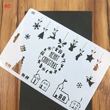 Bullet journal schablonen sind ein ideales hilfsmittel für die gestaltung der seiten eines bullet journals. Weihnachten Malen Vorlage Bullet Journal Schablone Set Xmas Geschenk Home Decor Scrapbooking Diy Karten Gunstig Im Onlineshop Von Joom Kaufen