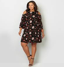 Shop Boho Holiday Plus Size Dresses Like The Floral Embroidered Cold Shoulder Dress Available In Sizes 14 32 At Avenue Com Dresses Fashion Cold Shoulder Dress