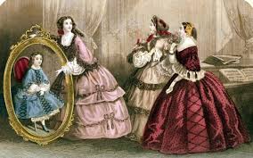 Victorian woman coloring page from victorian era category. Elegant Victorian Dresses From 1859 From Antique Fashion Magazines With Authentic Color Schemes Click Americana